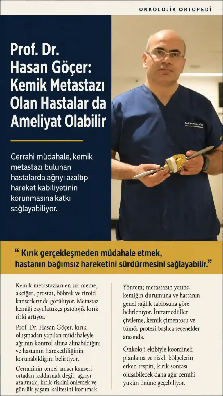 Prof. Dr. Hasan Göçer: “Kemik Metastazı Olan Hastalar da Ameliyat Olabilir”